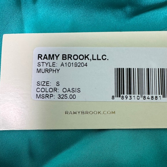 RAMY BROOK Murphy Off the shoulder Top In Oasis Women's Size Small NWT - Picture 8 of 8